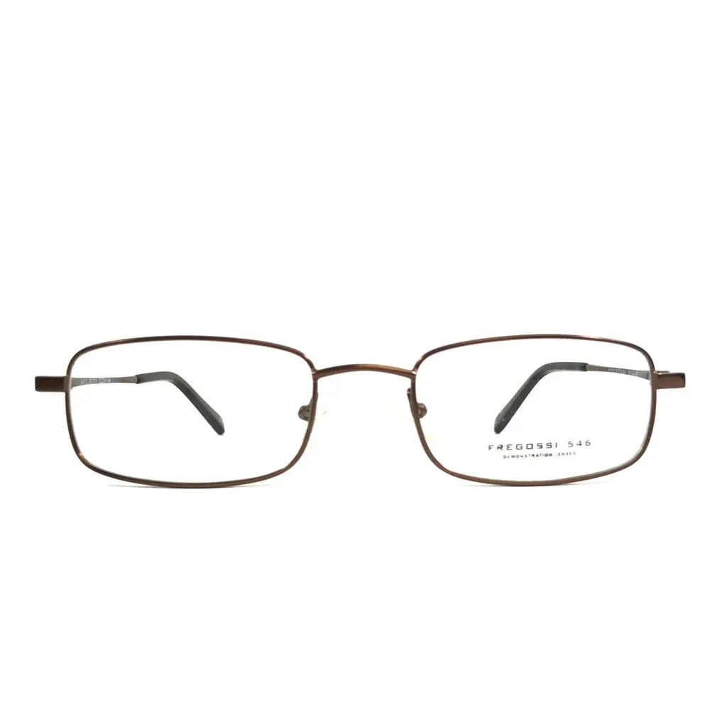 Fregossi Eyeglasses Frames 546 MATTE BROWN Rectangle Wire Rim 52-20-140